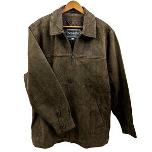 Vintage Focus Leather Men's Brown Leather Jacket‎ LARGE